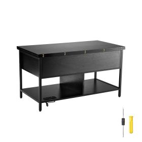 Lift Top Coffee Table, 39.4 in Rectangle Coffee Table with Extra Storage Pockets
