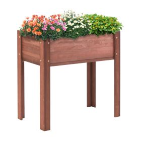 31x16x30in Elevated Raised Garden Bed with Legs, Wooden Planter Box for Outdoor Vegetable Herb Flower Fruit Growing (Option: 311630inOLFC0002)